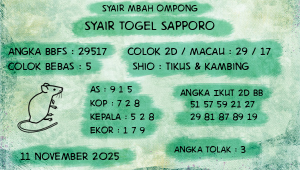 Syair Mbah Ompong - Syair Togel Sapporo