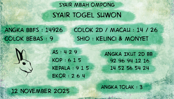 Syair Mbah Ompong - Syair Togel Suwon