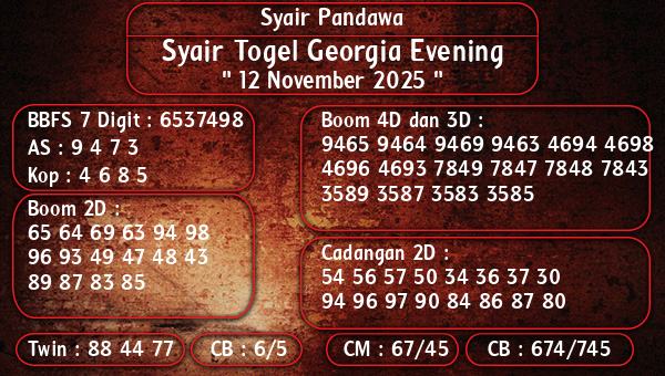 Syair Pandawa - Syair Togel Georgia Evening