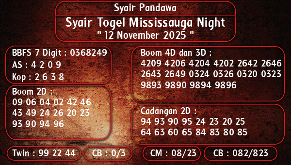 Syair Pandawa - Syair Togel Mississauga Night