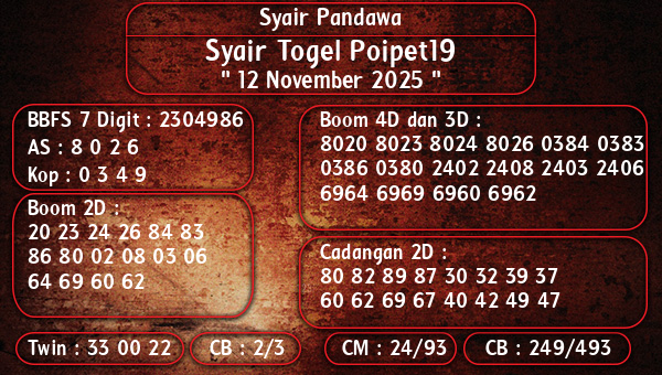 Syair Pandawa - Syair Togel Poipet19