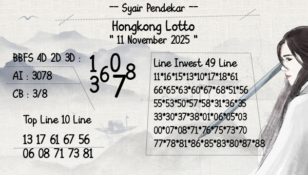Syair Pendekar - Hongkong Lotto