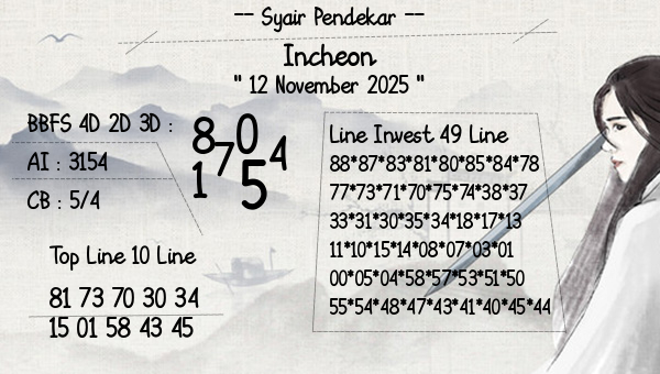 Syair Pendekar - Incheon