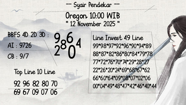 Syair Pendekar - Oregon 10:00 WIB