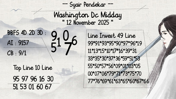 Syair Pendekar - Washington Dc Midday
