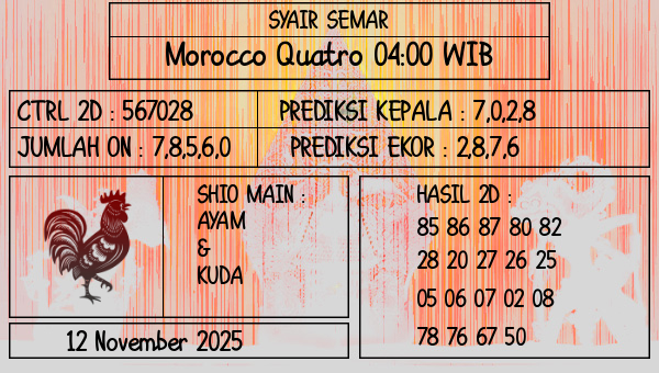 SYAIR SEMAR - Morocco Quatro 04:00 WIB
