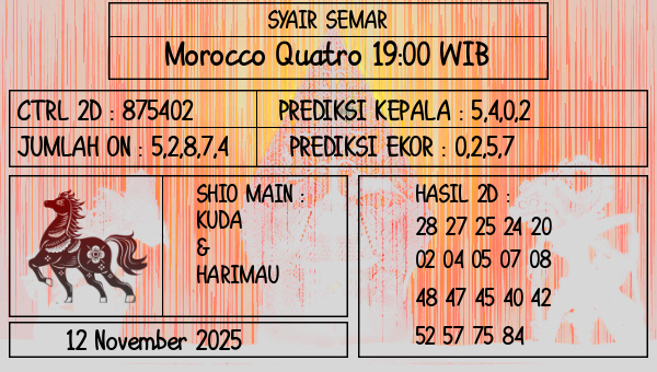 SYAIR SEMAR - Morocco Quatro 19:00 WIB