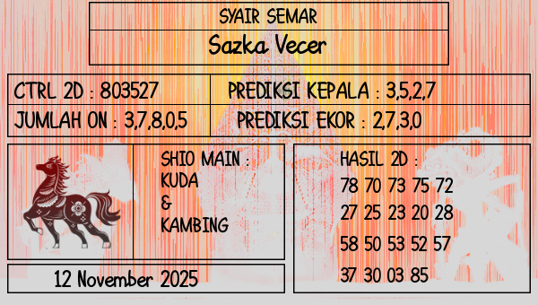 SYAIR SEMAR - Sazka Vecer