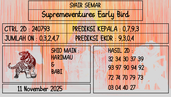 SYAIR SEMAR - Supremeventures Early Bird