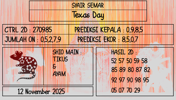 SYAIR SEMAR - Texas Day