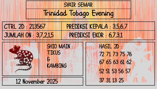 SYAIR SEMAR - Trinidad Tobago Evening