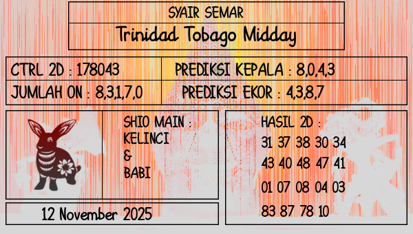 SYAIR SEMAR - Trinidad Tobago Midday