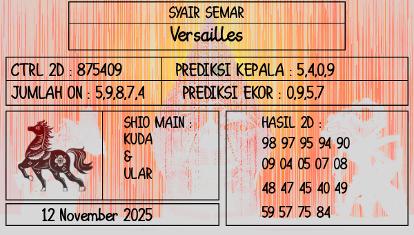 SYAIR SEMAR - Versailles