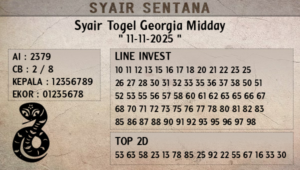  - Syair Togel Georgia Midday