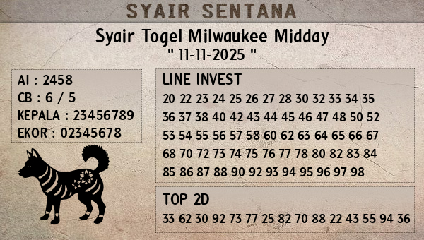  - Syair Togel Milwaukee Midday