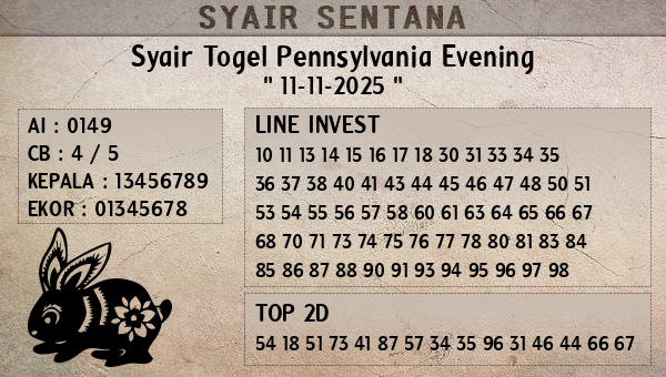  - Syair Togel Pennsylvania Evening