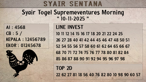  - Syair Togel Supremeventures Morning