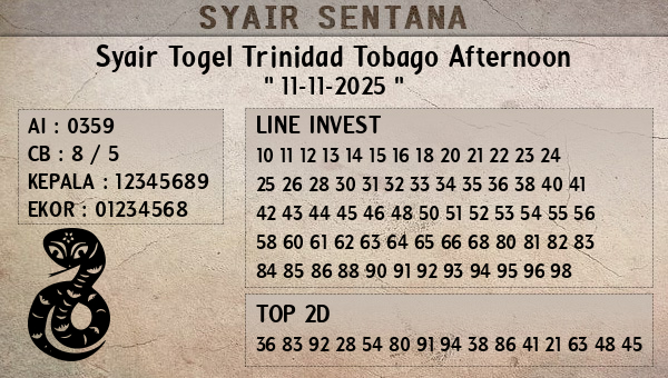  - Syair Togel Trinidad Tobago Afternoon