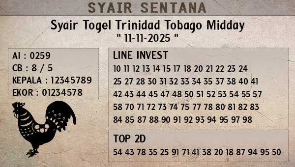  - Syair Togel Trinidad Tobago Midday