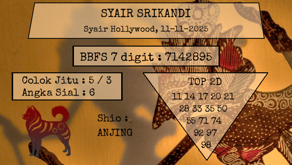 SYAIR SRIKANDI - Syair Hollywood