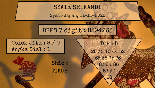 SYAIR SRIKANDI - Syair Japan