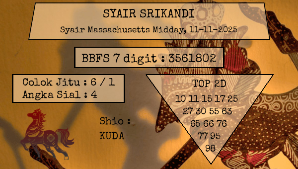 SYAIR SRIKANDI - Syair Massachusetts Midday