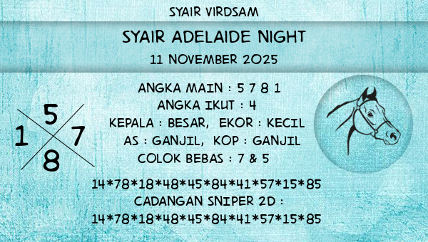 Syair Virdsam - Syair Adelaide Night