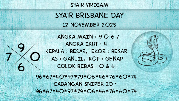 Syair Virdsam - Syair Brisbane Day