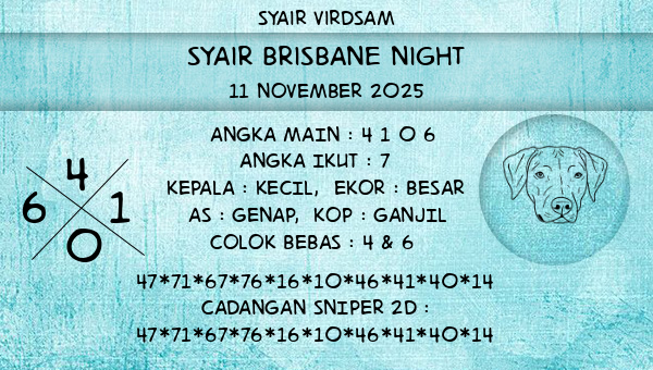 Syair Virdsam - Syair Brisbane Night