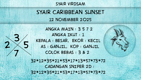 Syair Virdsam - Syair Caribbean Sunset