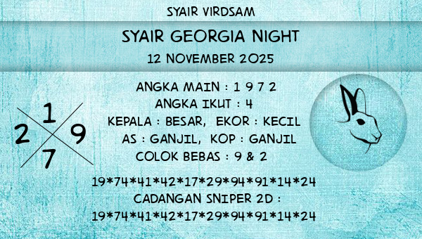 Syair Virdsam - Syair Georgia Night