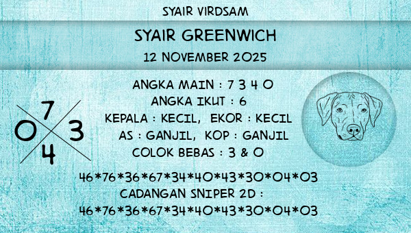 Syair Virdsam - Syair Greenwich
