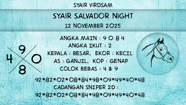 Syair Virdsam - Syair Salvador Night