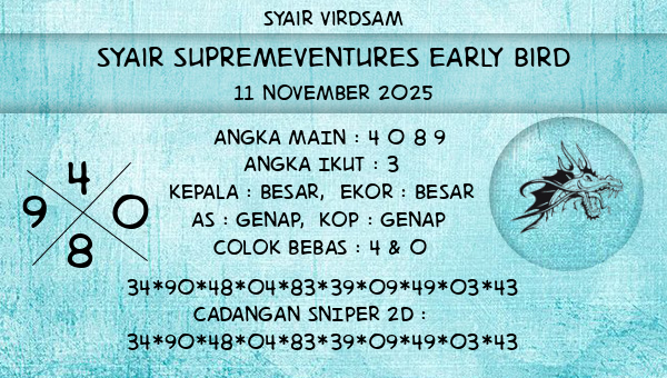 Syair Virdsam - Syair Supremeventures Early Bird