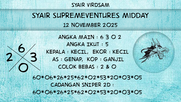 Syair Virdsam - Syair Supremeventures Midday