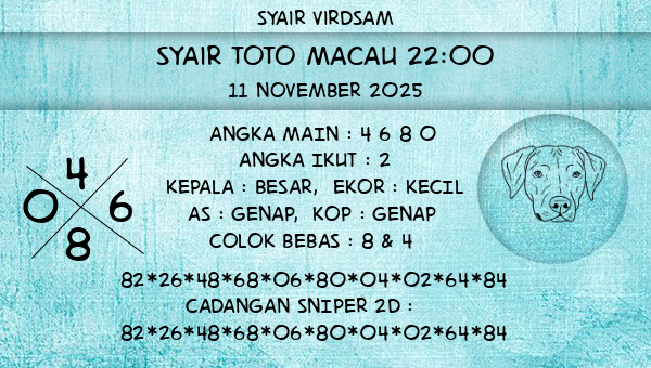 Syair Virdsam - Syair Toto Macau 22:00