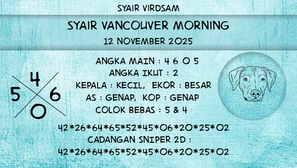 Syair Virdsam - Syair Vancouver Morning