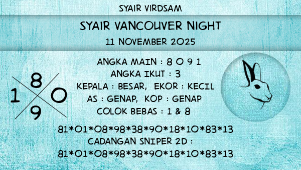 Syair Virdsam - Syair Vancouver Night