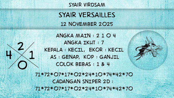 Syair Virdsam - Syair Versailles