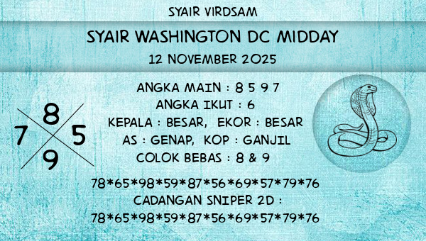 Syair Virdsam - Syair Washington Dc Midday