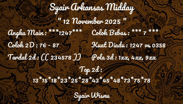Syair Wisnu - Syair Arkansas Midday