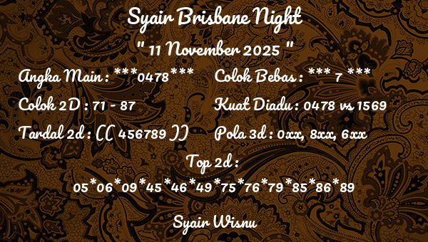 Syair Wisnu - Syair Brisbane Night