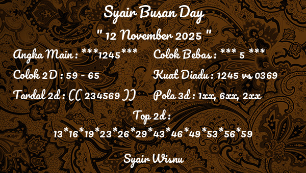 Syair Wisnu - Syair Busan Day