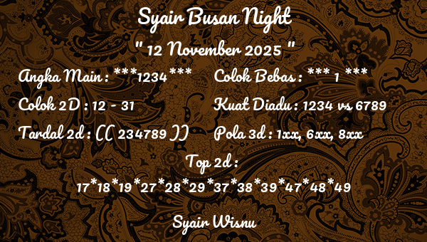 Syair Wisnu - Syair Busan Night