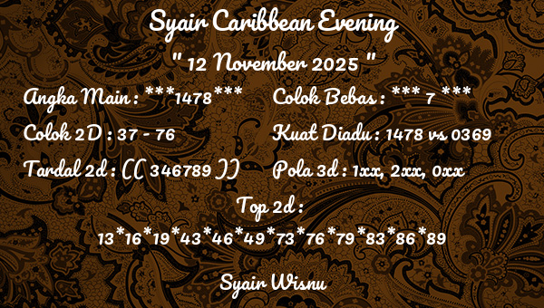 Syair Wisnu - Syair Caribbean Evening