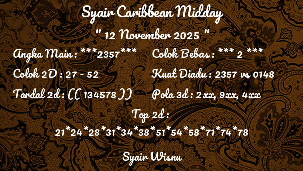 Syair Wisnu - Syair Caribbean Midday