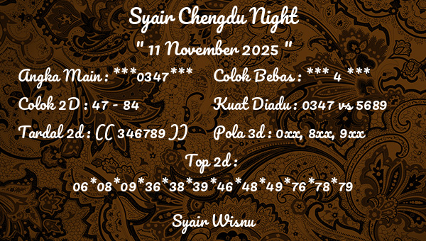 Syair Wisnu - Syair Chengdu Night