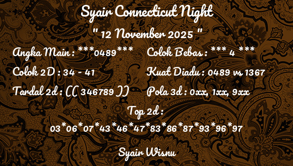 Syair Wisnu - Syair Connecticut Night