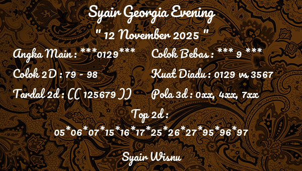 Syair Wisnu - Syair Georgia Evening