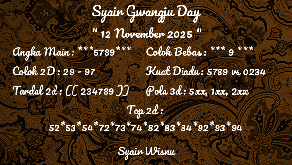 Syair Wisnu - Syair Gwangju Day